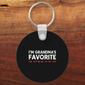 Funny Grandma’s Favorite Granhild I'm Grandma’s Fa キーホルダー (正面)