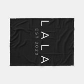 Funny Grandma Soon To Be Lala Est 2020 New Grandma フリースブランケット (正面(横))