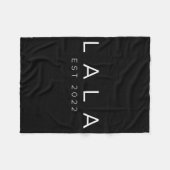 Funny Grandma Soon To Be Lala Est 2022 New Grandma フリースブランケット (正面(横))