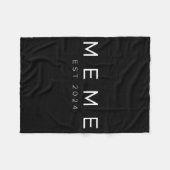 Funny Grandma Soon To Be Meme Est 2024 New Grandma フリースブランケット (正面(横))