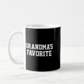 Funny Grandma's Favorite Black Modern Clic Crew  コーヒーマグカップ (左)