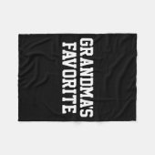 Funny Grandma's Favorite Black Modern Clic Crew  フリースブランケット (正面(横))