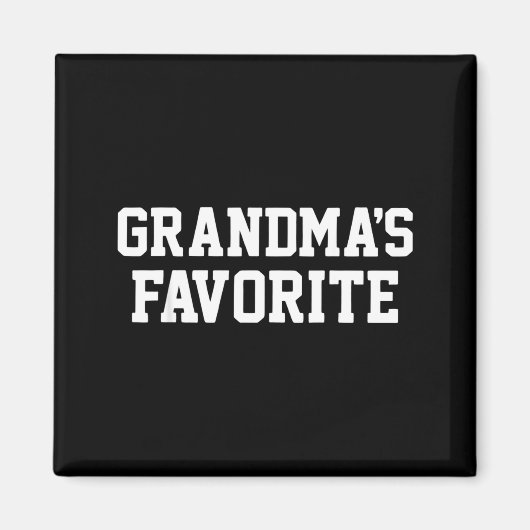 Funny Grandma's Favorite Black Modern Clic Crew  マグネット (正面)