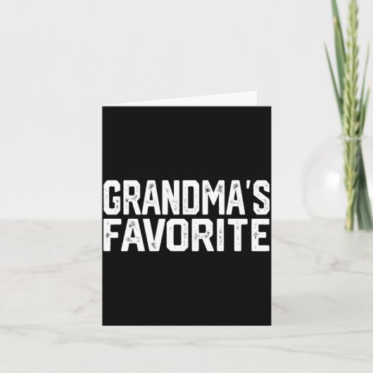 Funny Grandma's Favorite Grandparent Granhild カード (正面)