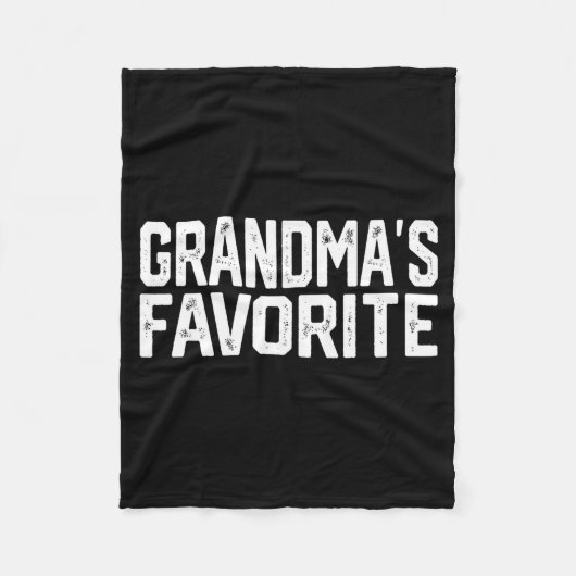 Funny Grandma's Favorite Grandparent Granhild  フリースブランケット (正面)