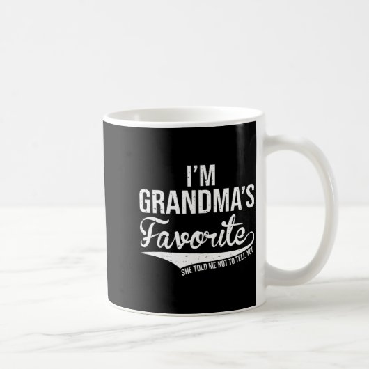 Funny Grandma's Favorite Grandson & Granddaugh コーヒーマグカップ (右)