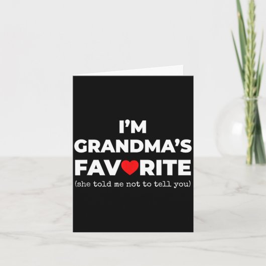 Funny Grandma's Favorite Shirt I'm Grandma's Favor カード (正面)