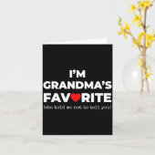 Funny Grandma's Favorite Shirt I'm Grandma's Favor カード (黄色い花)