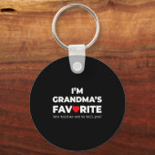 Funny Grandma's Favorite Shirt I'm Grandma's Favor キーホルダー (正面)