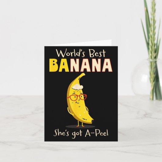 Funny Grandmother World's Nana Banana Pun  カード (正面)