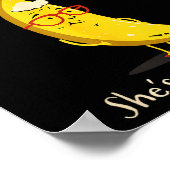 Funny Grandmother World's Nana Banana Pun  ポスター (角)