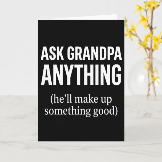 Funny Grandpa Ask Grandpa Anything He’ll Make カード (黄色い花)