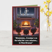 Funny Grandpa Christmas カード (黄色い花)