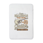 Funny Grandpa Guitar Vintage Engraving Shirt Desig バスマット (正面縦)