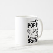 Funny Grandpa If Pop Pop Can't Fix It コーヒーマグカップ (正面右)