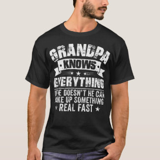 Funny Grandpa Knows Everything Vintage Father'S Da Tシャツ