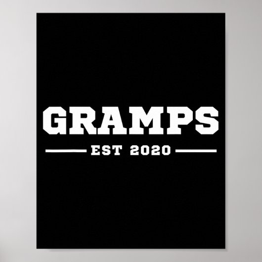 Funny Grandpa Soon To Be Gramps Est 2020 New Grand ポスター (正面)