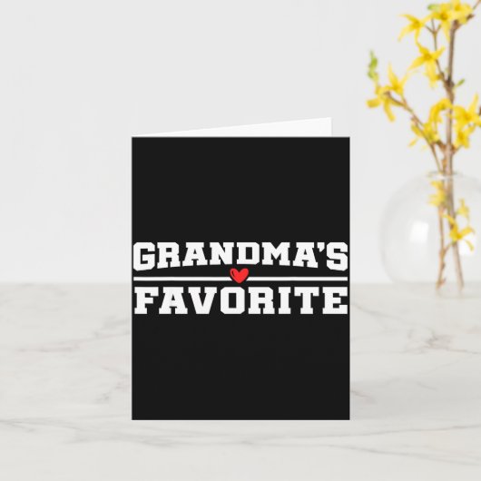 Funny Grandparent Favorite Granhild  カード (黄色い花)