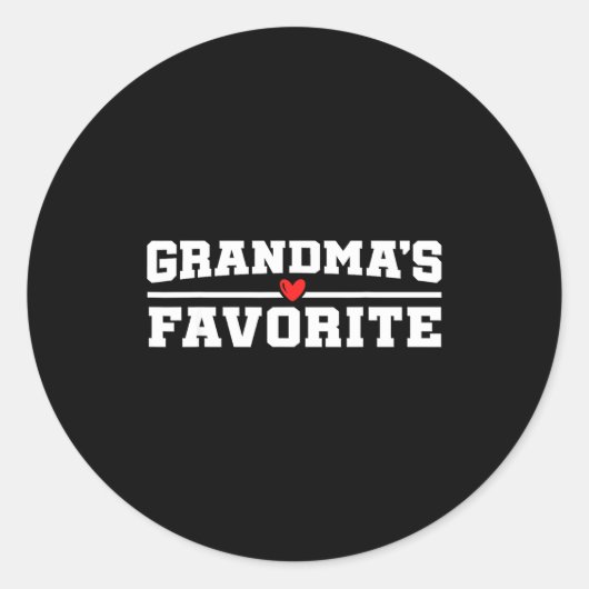 Funny Grandparent Favorite Granhild  ラウンドシール (正面)