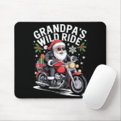 Funny Grandpa's Biker Ride Christmas Motorcycle Sa マウスパッド (マウス)
