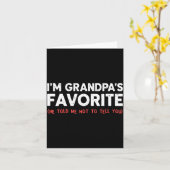 Funny Grandpa's Favorite Granhild I'm Grandpa's Fa カード (黄色い花)