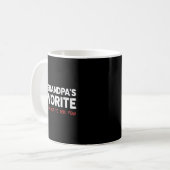 Funny Grandpa's Favorite Granhild I'm Grandpa's Fa コーヒーマグカップ (正面左)