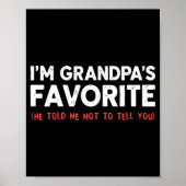Funny Grandpa's Favorite Granhild I'm Grandpa's Fa ポスター (正面)