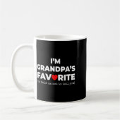 Funny Grandpa's Favorite Shirt I'm Grandpa's Favor コーヒーマグカップ (左)