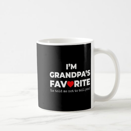 Funny Grandpa's Favorite Shirt I'm Grandpa's Favor コーヒーマグカップ (右)