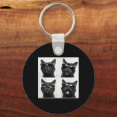Funny Graphic Cat Photobooth Selfie Funny _2 キーホルダー (正面)