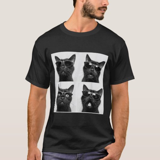 Funny Graphic Cat Photobooth Selfie Funny _5  Tシャツ (正面)