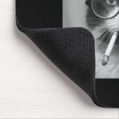 Funny Graphic Cat Smoking Adult Funny  マウスパッド (コーナー)