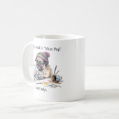 Funny Graphic Designer Mug Pug More Pop Gift for D コーヒーマグカップ (正面左)