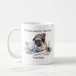 Funny Graphic Designer Mug Pug More Pop Gift for D コーヒーマグカップ