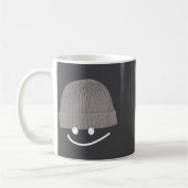 Funny Graphic Smile Face Men Women Cute Wool Hat W コーヒーマグカップ (左)