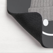 Funny Graphic Smile Face Men Women Cute Wool Hat W マウスパッド (コーナー)