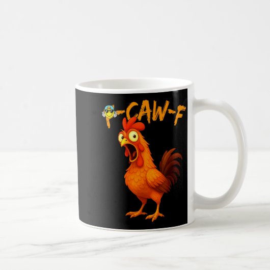 Funny Graphic Tee Chicken Humor Quote Rooster Meme コーヒーマグカップ (右)