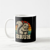 Funny Graphic Tees Squirrel Bruh For Boys Girls Me コーヒーマグカップ (左)