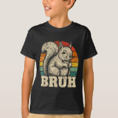 Funny Graphic Tees Squirrel Bruh For Boys Girls Me Tシャツ (正面)