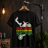 Funny Gravity Check Cyclist Shirt | Bold Minimalis Tシャツ