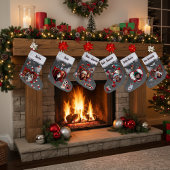 Funny Gray Black Cat Christmas Wishes Pet Photo スモールクリスマスストッキング