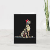 Funny Great Dane Christmas Graphics Dog Lights Lov カード (正面)