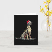 Funny Great Dane Christmas Graphics Dog Lights Lov カード (黄色い花)