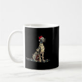 Funny Great Dane Christmas Graphics Dog Lights Lov コーヒーマグカップ (左)