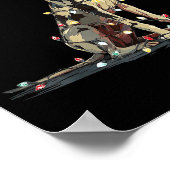 Funny Great Dane Christmas Graphics Dog Lights Lov ポスター (角)