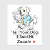 Funny Great Pyrenees Business Suit Coffee  シール (シート)