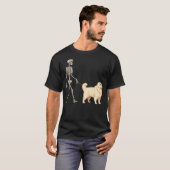 Funny Great Pyrenees Skeleton Dog Walking Hallowee Tシャツ (正面フル)