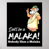 Funny Greek Don't Be A Malaka Nobody Likes Malaka ポスター (正面)