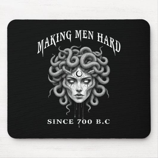 Funny Greek Mythology Medusa Making Men Hard Since マウスパッド (正面)