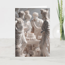 Funny Greek Statue Birthday Card – Classical Humor カード